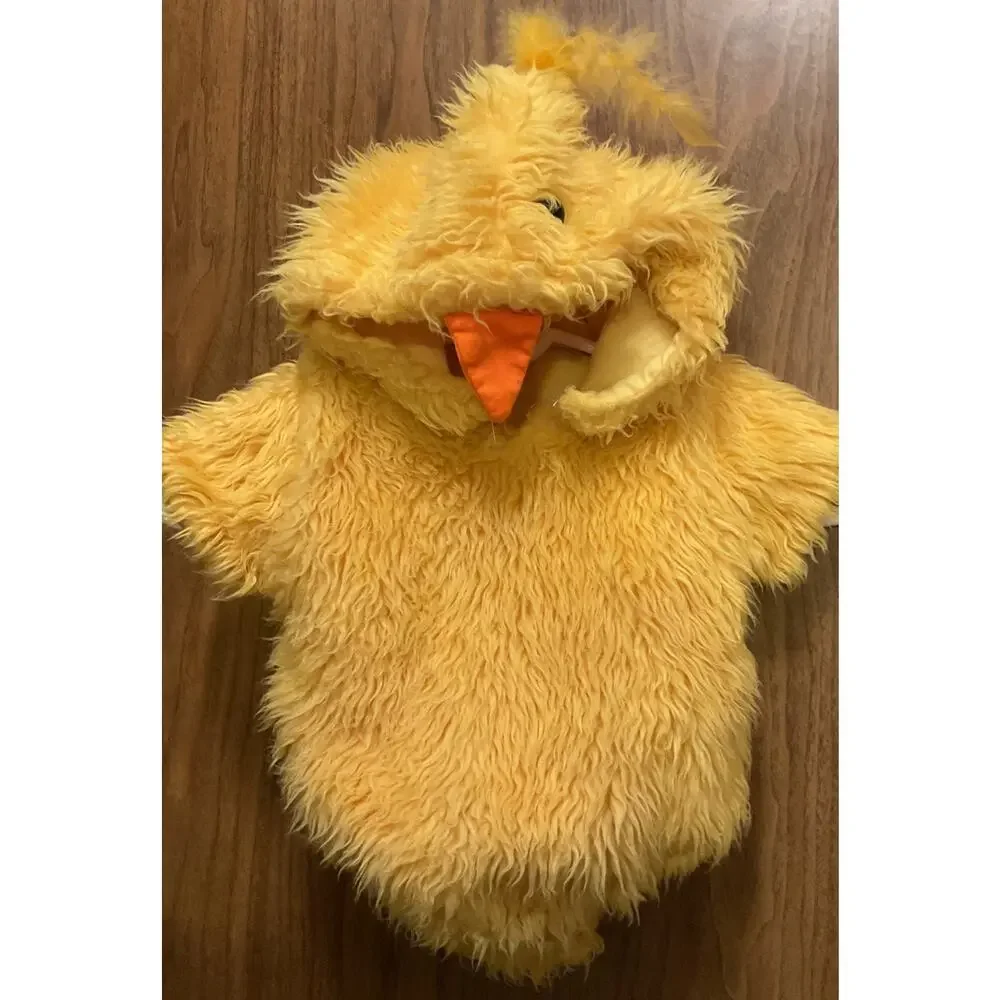 Vintage 90’s Yellow Chicken Costume for Baby Toddler Furry Romper 9-12 Months